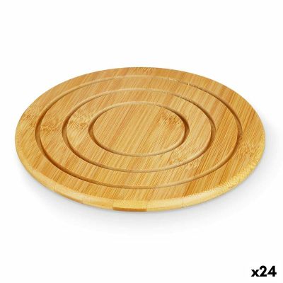 Kinvara 897 ronde bamboe onderzetter 19 cm set van 24